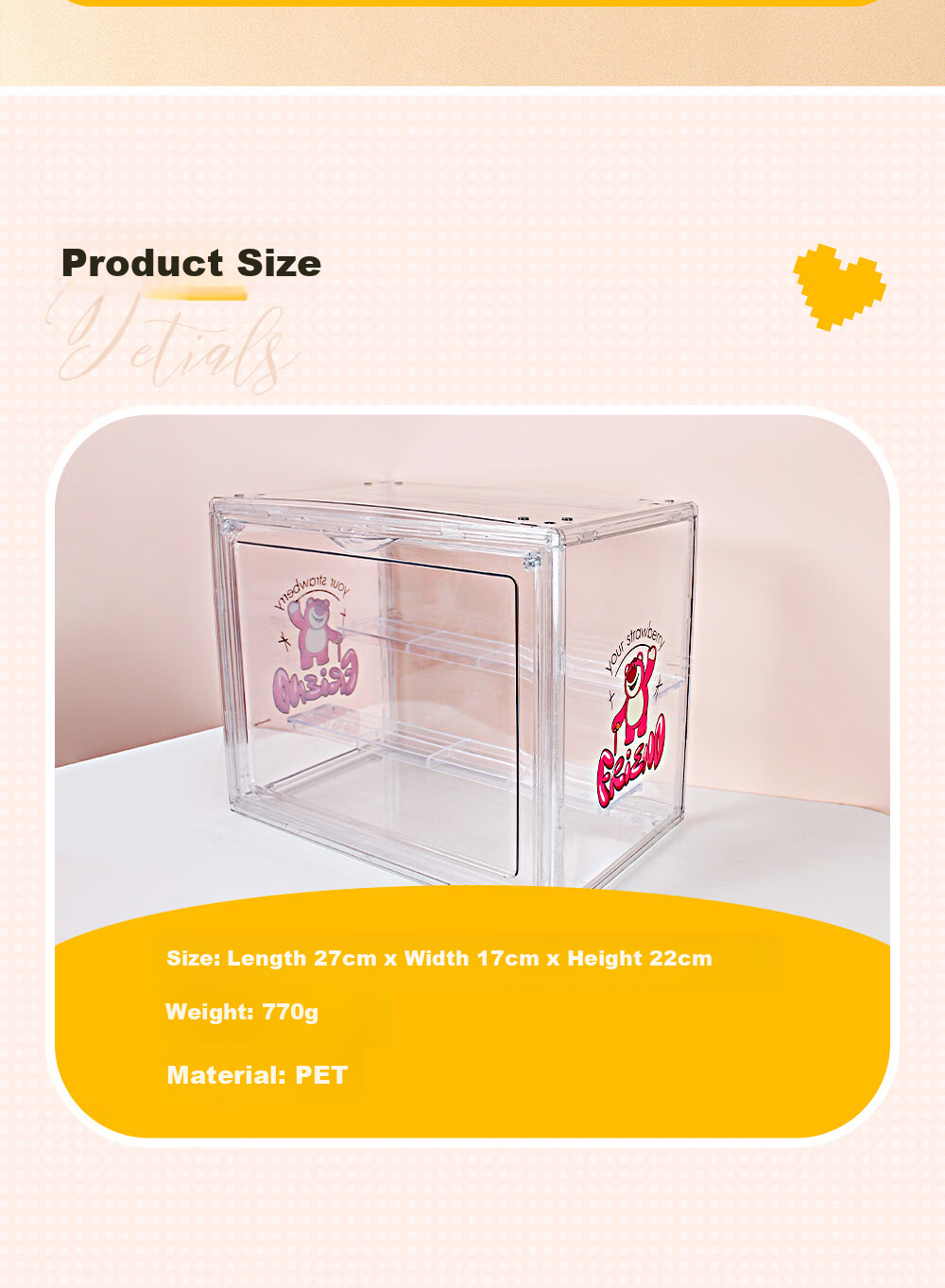QDZX Storage Box, Dorm Desk Organizer for Phone Cases, Cosmetics, Socks, Bedside, Wardrobe Drawer, Mickey Mouse Storage Container 7