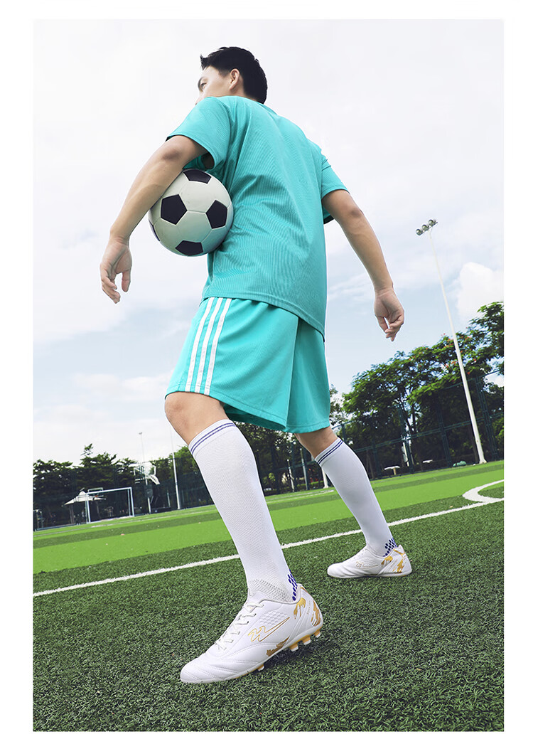 Shuangxing Men's TF Soccer Shoes, Black, Size 35, Adult and Youth Professional Training and Competition Cleats for Children and Students 3