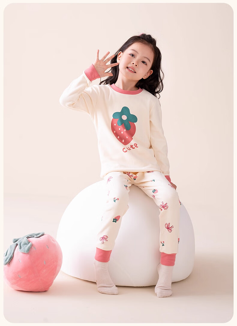 Mianqixiong Children's Cotton Pajamas Spring and Autumn New Thin Cotton Homewear Set for Boys and Girls Baby Autumn Clothes Set - Size 120 15