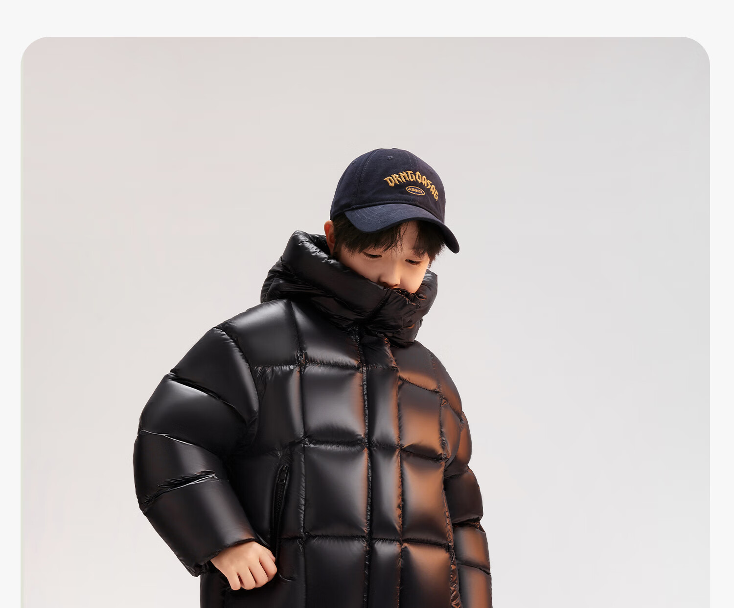 Zuo Xi Boys' Down Jacket Winter Thickened 2025 New Children's 90% Safe Velvet Puffer Coat Black 150 22