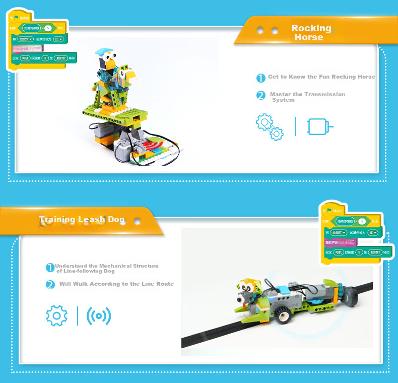 Tudao Programmable Robot for Ages 6-12, Electric Building Blocks, Children's STEAM Toy, Birthday Gift for Boys 9