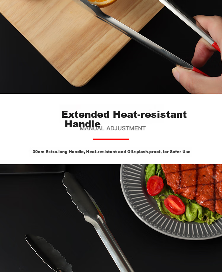 BJ Steak Tongs, Food Tongs Stainless Steel, Bread Tongs, Food Clamps, Cake Tongs, Baking Tongs, Barbecue Tongs, Barbecue Tools 5