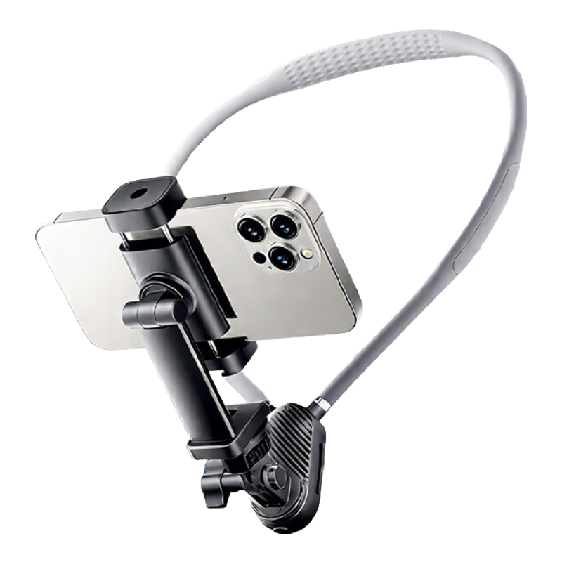 LINGCHEN Neck Strap Phone Holder, First-Person Perspective Shooting Device, Chest-Mounted Stabilizer for Live Streaming, Vlogging, Outdoor Fishing, Cycling Accessory, Compatible with Apple And Android Devices