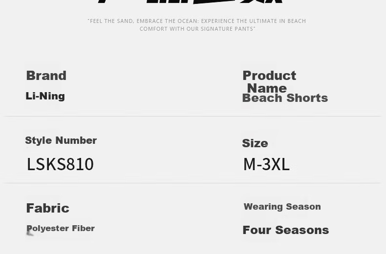 Li-Ning Quick-Dry Beach Shorts for Men, Water-Friendly Swim Trunks, 2026 New Style Men's Anti-Embarrassment Summer Surfing Swimming Shorts, Short Boxer Briefs 27