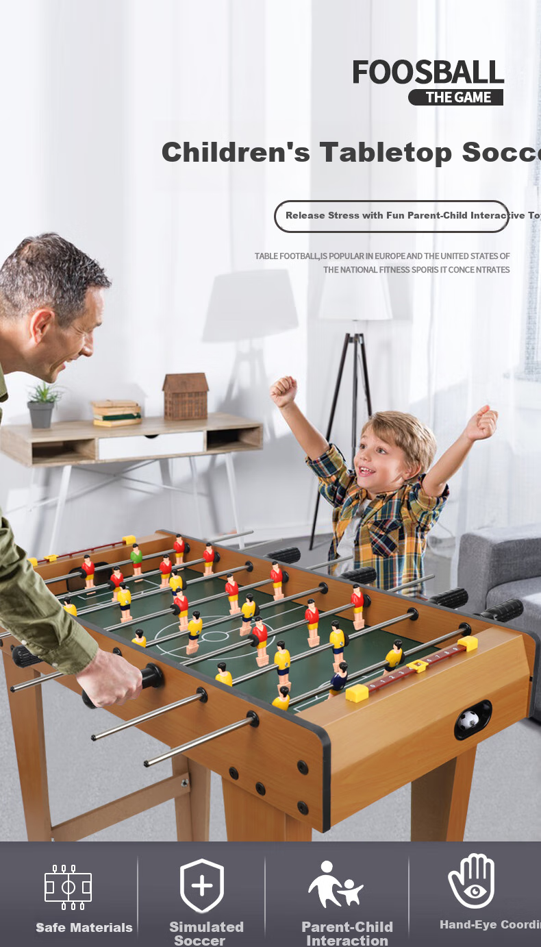 Hongdeng Tabletop High-Leg 8-Rod Soccer Machine Toy, Indoor Two-Player Board Game, Birthday Gift for Boys 1