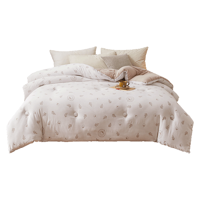 Grace Class A Antibacterial Cotton Quilt Single Student Dormitory Comforter Autumn Winter 6 Jin 150*200cm Cotton Boll