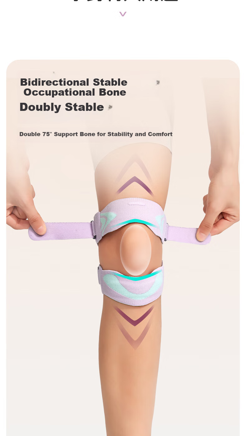 Yottoy Patellar Strap Sports Knee Brace Professional Protection Band for Jump Rope, Basketball, Hiking, Running, Meniscus Protection Gear Silver Gray 3