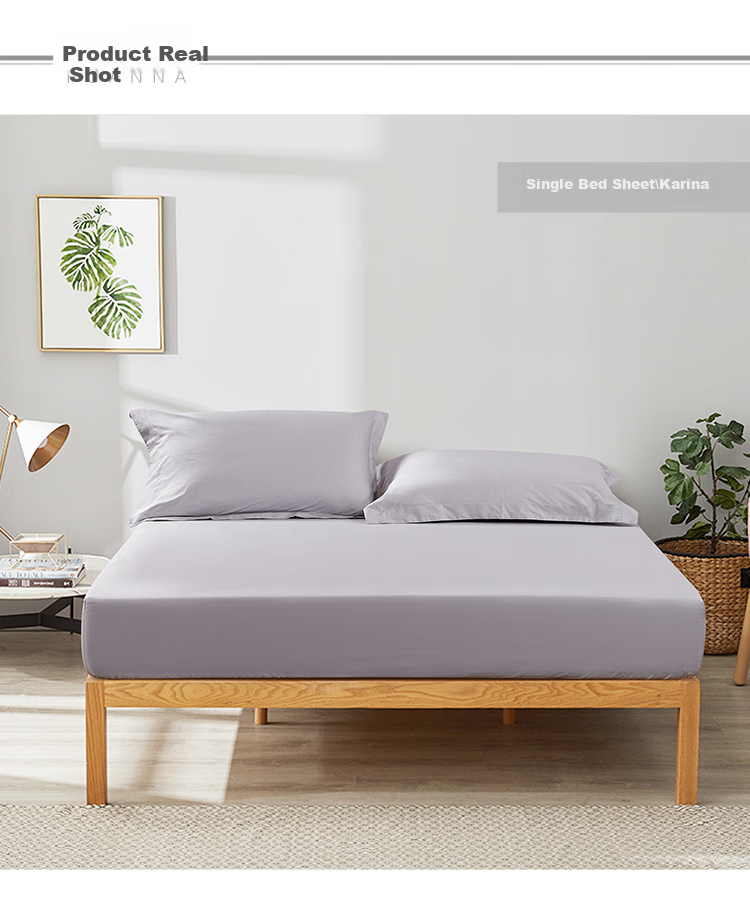 FUANNA Cotton Fitted Sheet Single Piece, 60 Count Long-Staple Cotton, Washable, Non-Slip Bed Sheet, Pure Cotton Bed Cover Protective Case for 1.5-Meter Bed 3