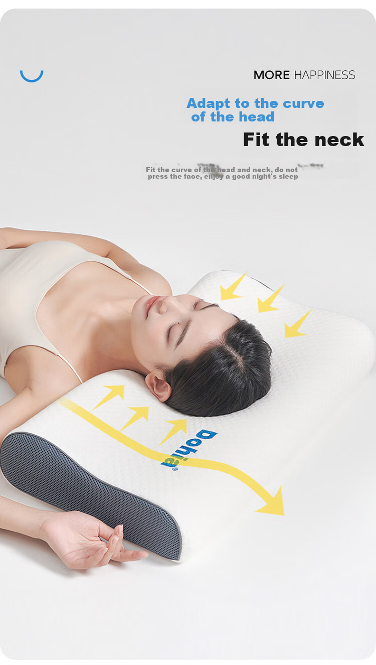 Dohia Slow Rebound Memory Foam Pillow, Deep Sleep Zoned Adult Cervical Pillow Core, 60*40cm Single Piece 3