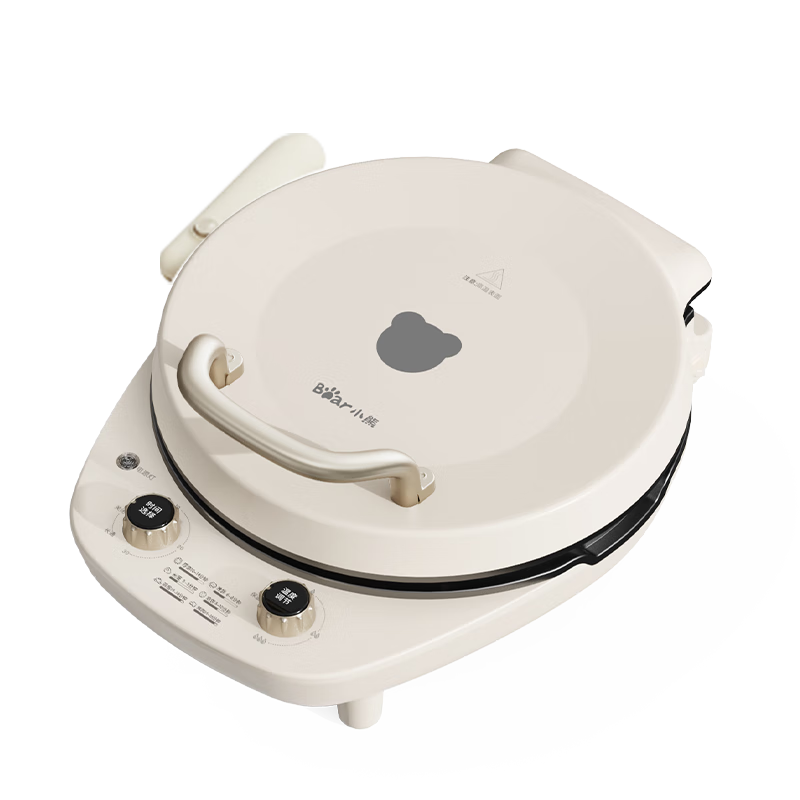 Bear Electric Griddle with Deep And Large Detachable Baking Plate for Home Use, Thin Pancake Maker, Sandwich Breakfast Machine, Crepe Pan, Flatbread Pan, Dual Heating Plates DBC-E15T1 with Handle