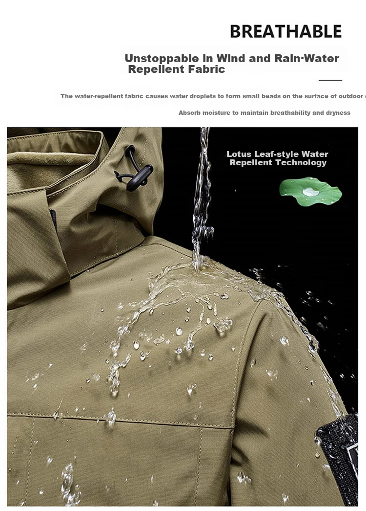JEEP SPIRIT Men's Jacket, Autumn And Winter Korean Style Coat, Men's Three-In Detachable Outerwear, Khaki, 3XL 4