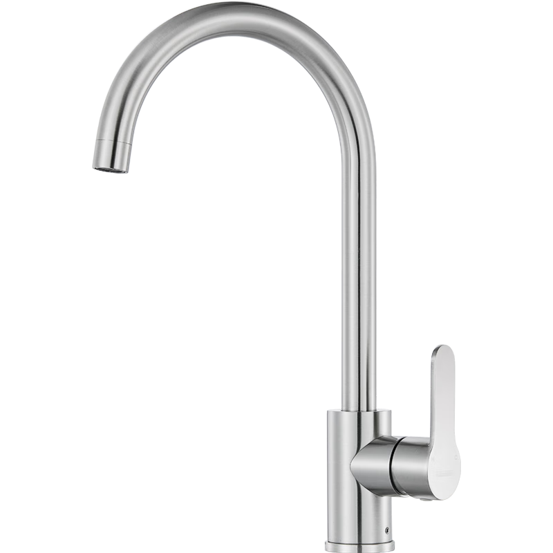 Submarine L7201 Stainless Steel Kitchen Sink Faucet, Top-Mounted, 360° Rotating, Hot And Cold Water Tap, Silver Brushed Finish