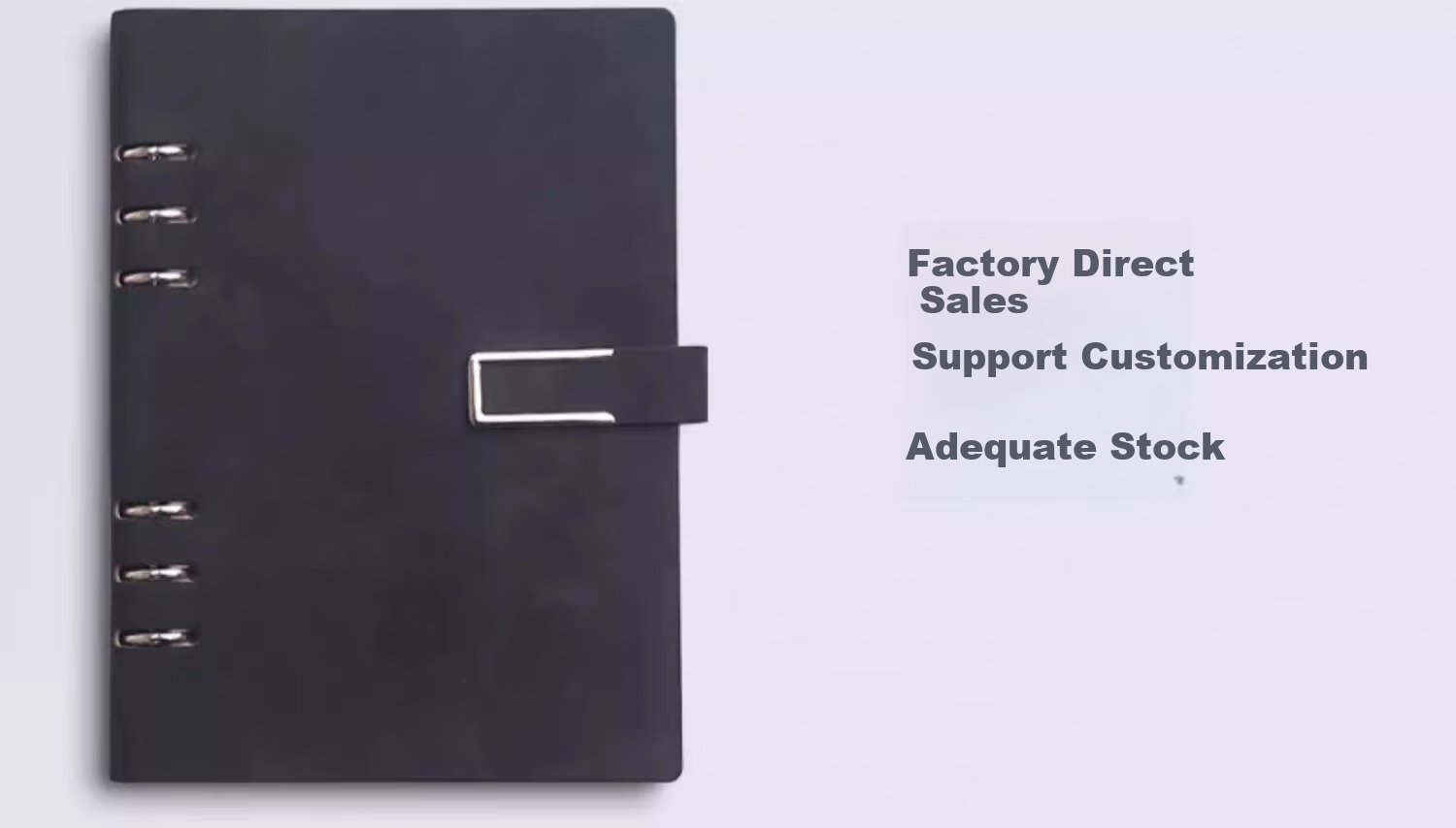 Tangyi B5 Blue-Gray 9-Ring Leather-Bound Loose-Leaf Notebook, 100 Sheets, 200 Pages, Premium Business Work Notebook, Study Journal, Office Meeting Record Book, Customizable Logo 5