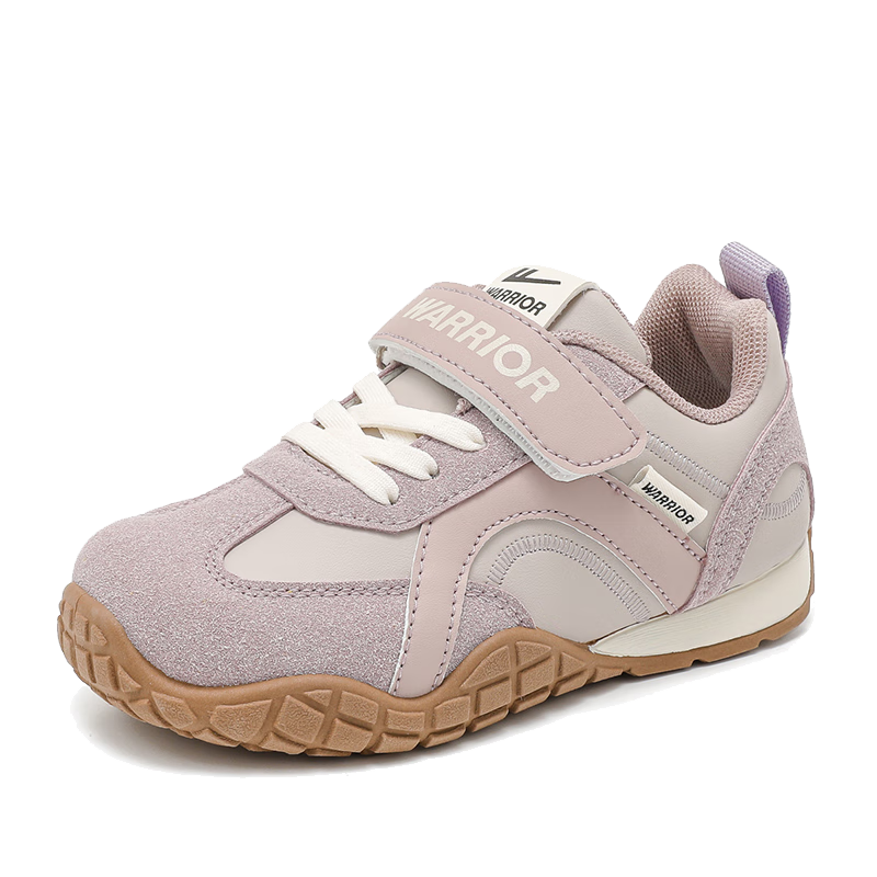 Warrior Girls' Shoes, Spring And Autumn Children's Sneakers, Lightweight Student Shoes for Girls, Dexun Shoes WZ-1628, Amethyst Color, Size 28