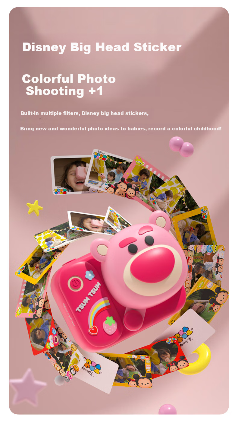 Disney Children's Digital Camera, Handheld Portable CCD Camera with Video Function, Instant Camera, Birthday Gift for Boys And Girls 11