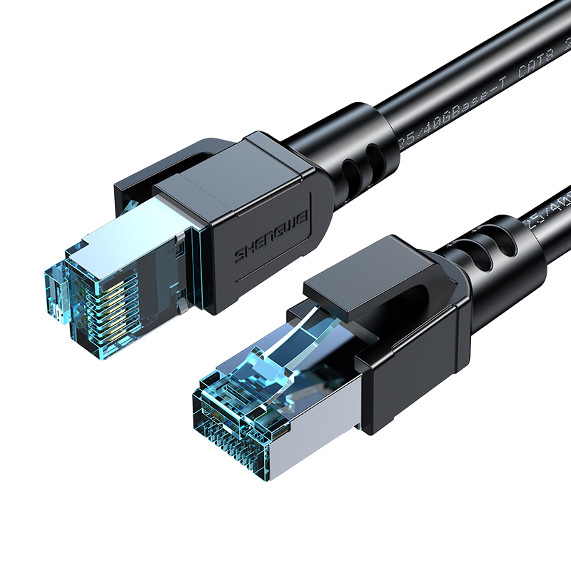 Shengwei Cat8 Ethernet Cable, Gaming Grade High-Speed Network Patch Cord, Pure Copper Double-Shielded for Engineering And Home Use, Computer Laptop Connection Cable, Black, 2 Meters, LC-1302G
