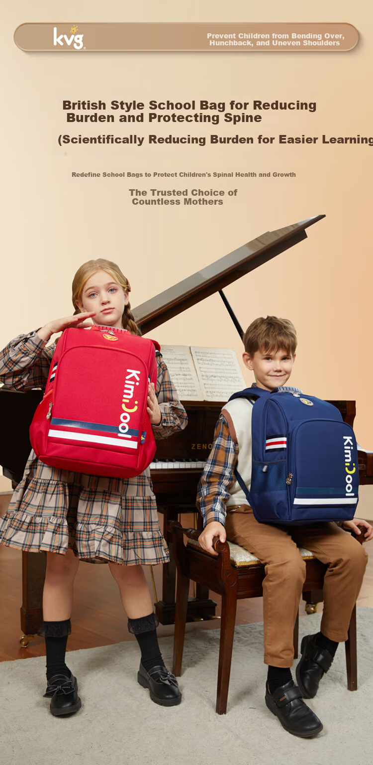 KVG Schoolbag for Primary School Students, Children's Backpack with Spine Protection And Load Reduction, Suitable for Grades 1-4 Boys' Backpack 1