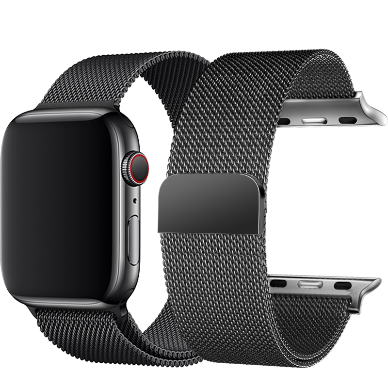 BIAZE Milanese Magnetic Strap for Apple Watch iWatch 9/8/SE Series 9/7/6 38/40/41mm - BD3 Silver