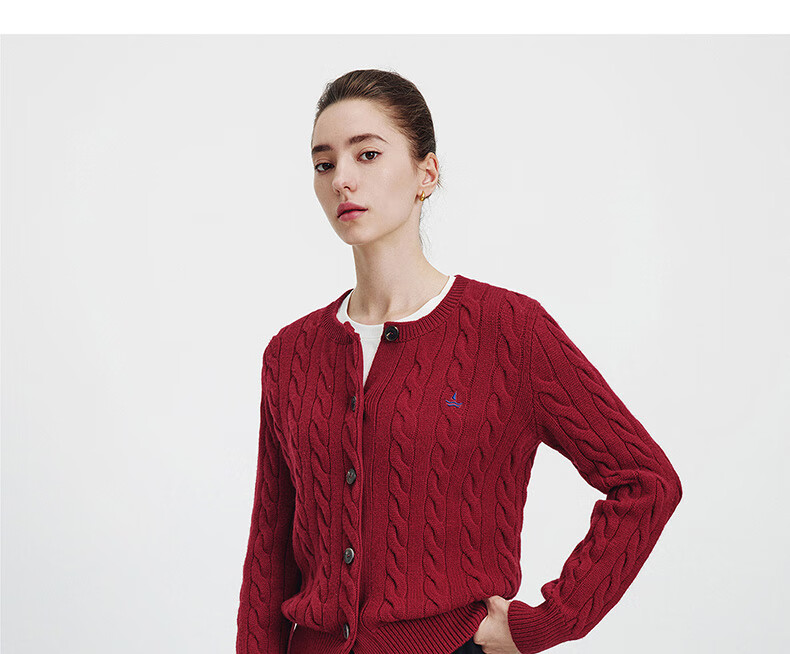 NaviKeel Italy Small Sailboat Women's 100% Wool Cable Knit Cardigan Sweater Jacket 2334094512 Light Gray M 82