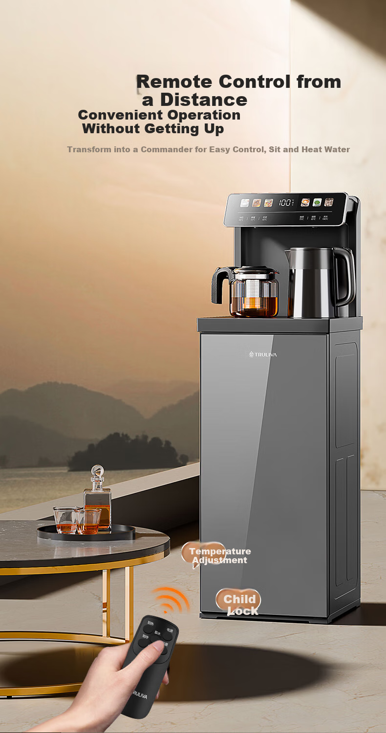 TRULIVA Tea Bar Machine, Home Multi-Functional Office Standing Water Dispenser, Bottom-Loading Water Tank, Fully Automatic Tea Bar Cabinet, High-End Living Room Use, Cooling And Heating Dual-Purpose, 2026 New Model 12