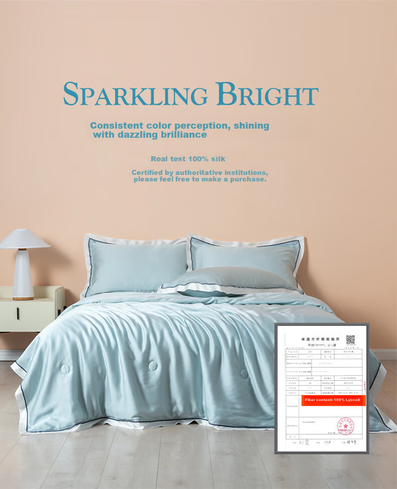 La Torretta 80-Count Tencel Ice Silk Cooling Comforter, Summer Quilt, Class A Cooling Comforter, Cooling Value 0.27, 200*230cm 9