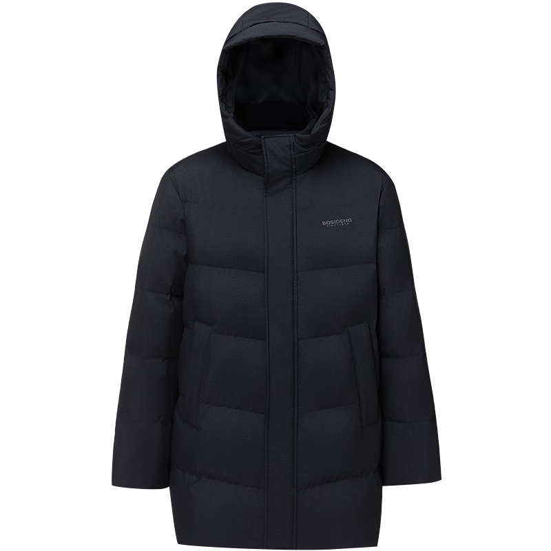 BOSIDENG 25 Years Winter 90% Down Men's Mid-Length Thickened Hooded Classic Casual Mall-Style Down Jacket