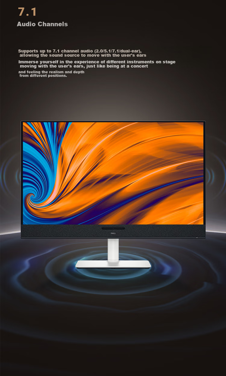 DELL 31.6-Inch 4K QD-OLED Gaming And Multimedia Large-Screen Monitor, 120Hz, 0.03ms, HDR400, Hardware Anti-Blue Light, 5*5W Speakers, S3225QC 6