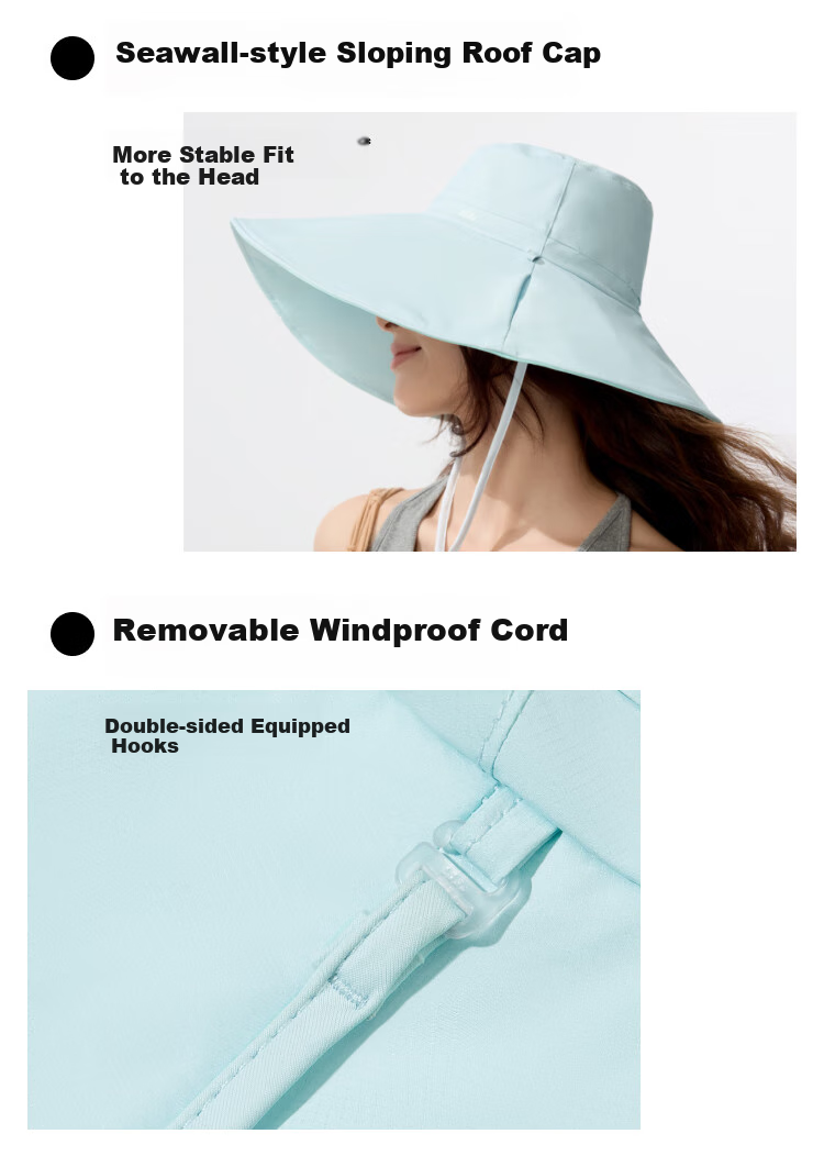 Beneunder Women's Double-Sided Sun Hat, Wide Brim Fishing Hat, UV Protection Full Face Sun Visor AL005 11