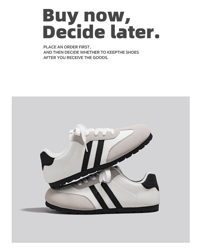 RENBEN Versatile Black German Trainer 2026 Spring Summer New Retro Casual Shoes Lightweight Student Campus Style Small Black Shoes 4