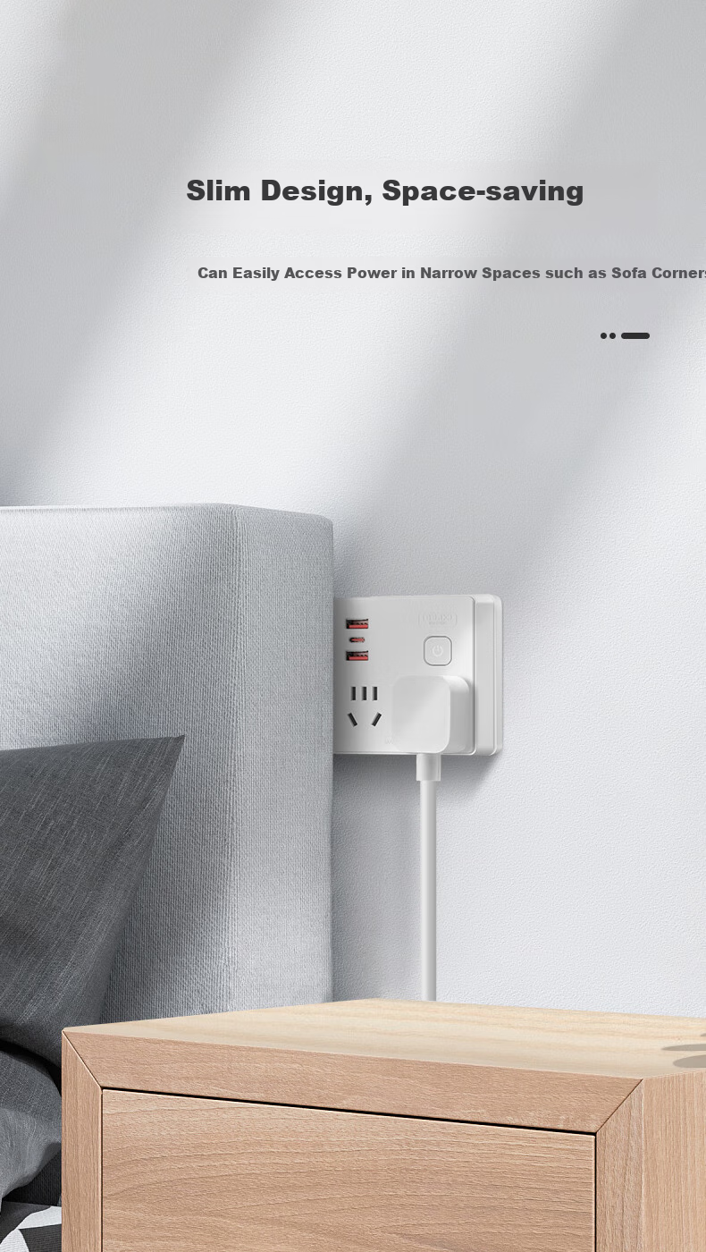 DELIXI 20W PD Fast Charging 86-Type Socket Adapter/Converter Plug/USB+Type-C Socket Extension/One-To Power Strip/Wireless Master Switch 4