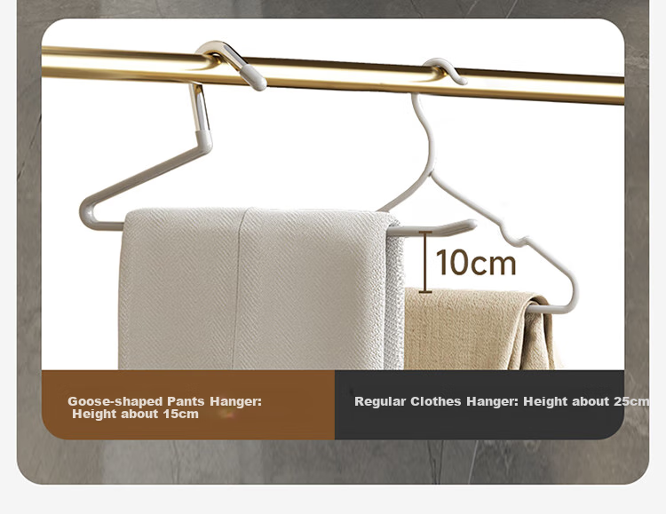 MARYYA Goose-Shaped Pants Hanger, Household Seamless Non-Slip Trouser Drying Rack, Specialized Storage Organizer for Pants Hangers 7
