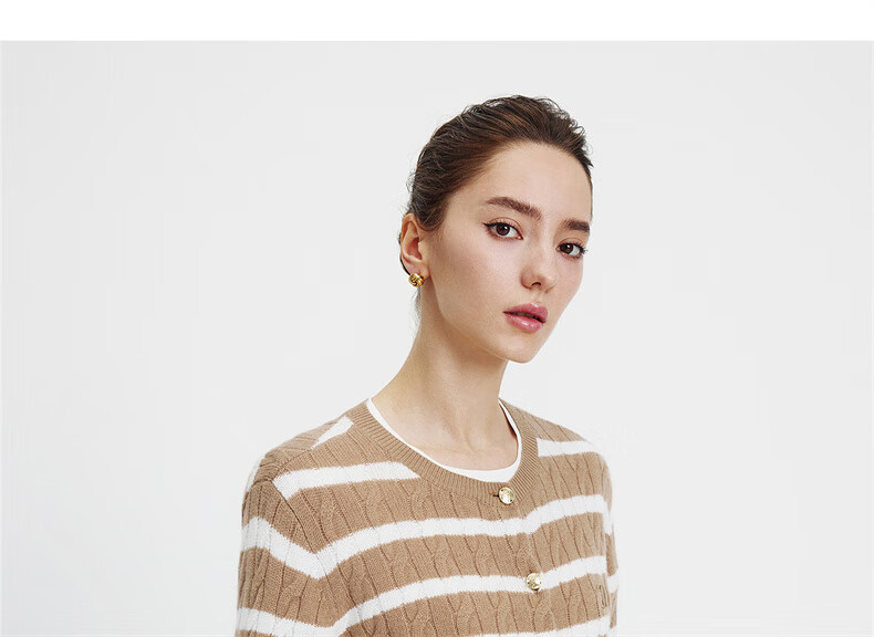 Navikail [Celebrity Style] Italy Small Sailboat Women's 25 New Full Wool Knit Cardigan Jacket 2334095501 28