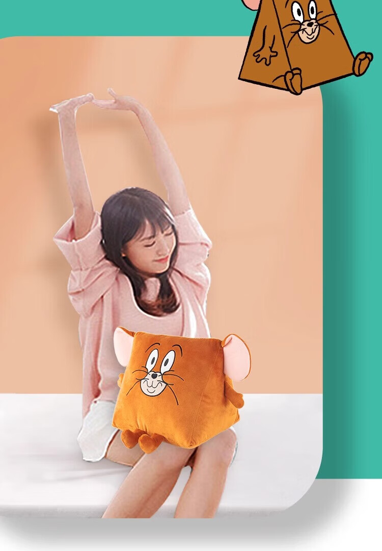 Tom and Jerry Plush Long Body Pillow Sleeping Pillow Girl Hugging Doll Cushion Toy Tom Cat Deluxe Edition 65cm 35