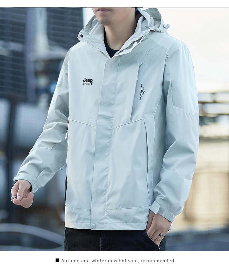 JEEP SPIRIT Men's Outdoor Windproof Jacket Spring Autumn Casual Coat 9