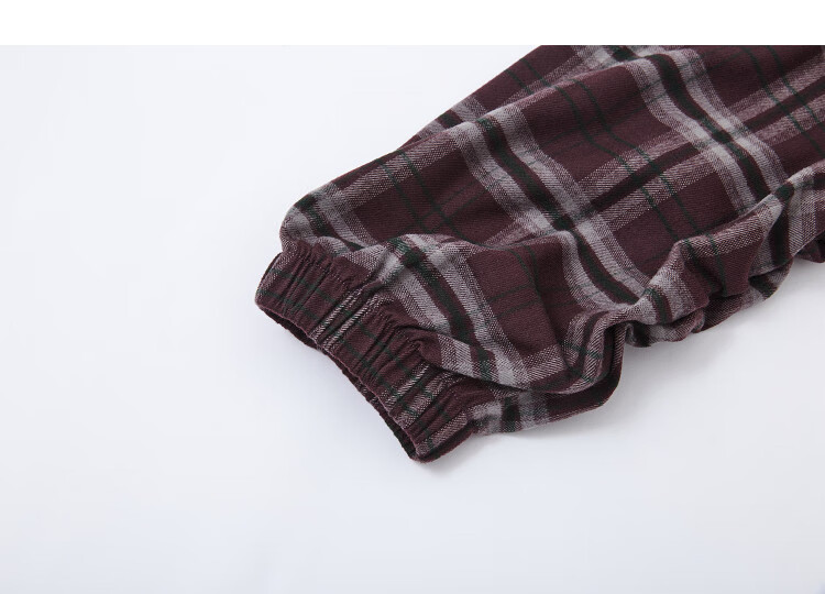 Demana [Comfort Elastic 280G Air Layer] Autumn Korean Style Vintage Plaid Patchwork Elastic Hem Sweatshirt for Women 3
