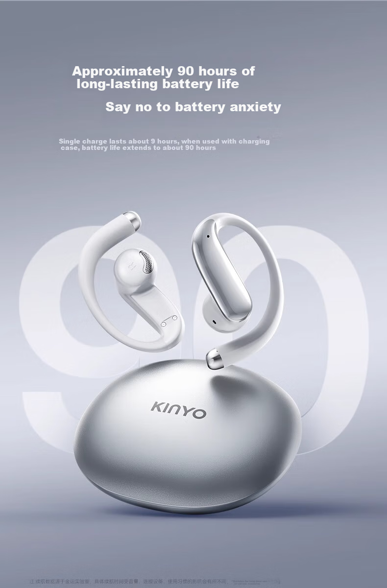 Jinyun (KINYO) [Comfort Selection | Three AI Models] Bluetooth Earphones, Over-Ear Bone Conduction Concept, Open-Style True Wireless, Call Noise Reduction, Suitable for Sports Running, Compatible with Xiaomi And Apple 28