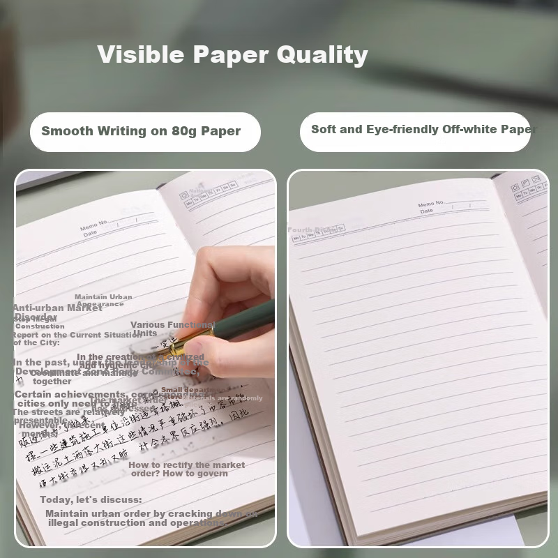 Sijinianhua A5 Notebook, Thickened, Soft Cover, Business Style, Simple And Minimalist, Instagram-Inspired, Student Meeting Record Book, Wholesale, Postgraduate Exam Diary, Extra Thick Leather Cover, A5·Misty Brown·1 Book 3