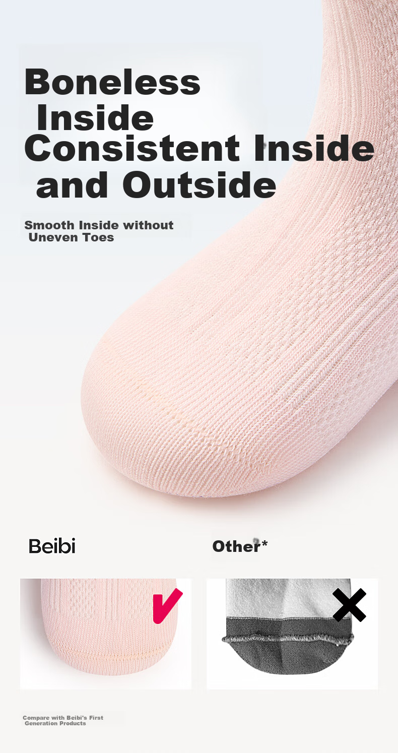 Baby Socks Spring Summer Thin Pure Cotton A-Class Breathable Mesh Princess Girls Seamless Mid-Calf Newborn Infant Socks 9