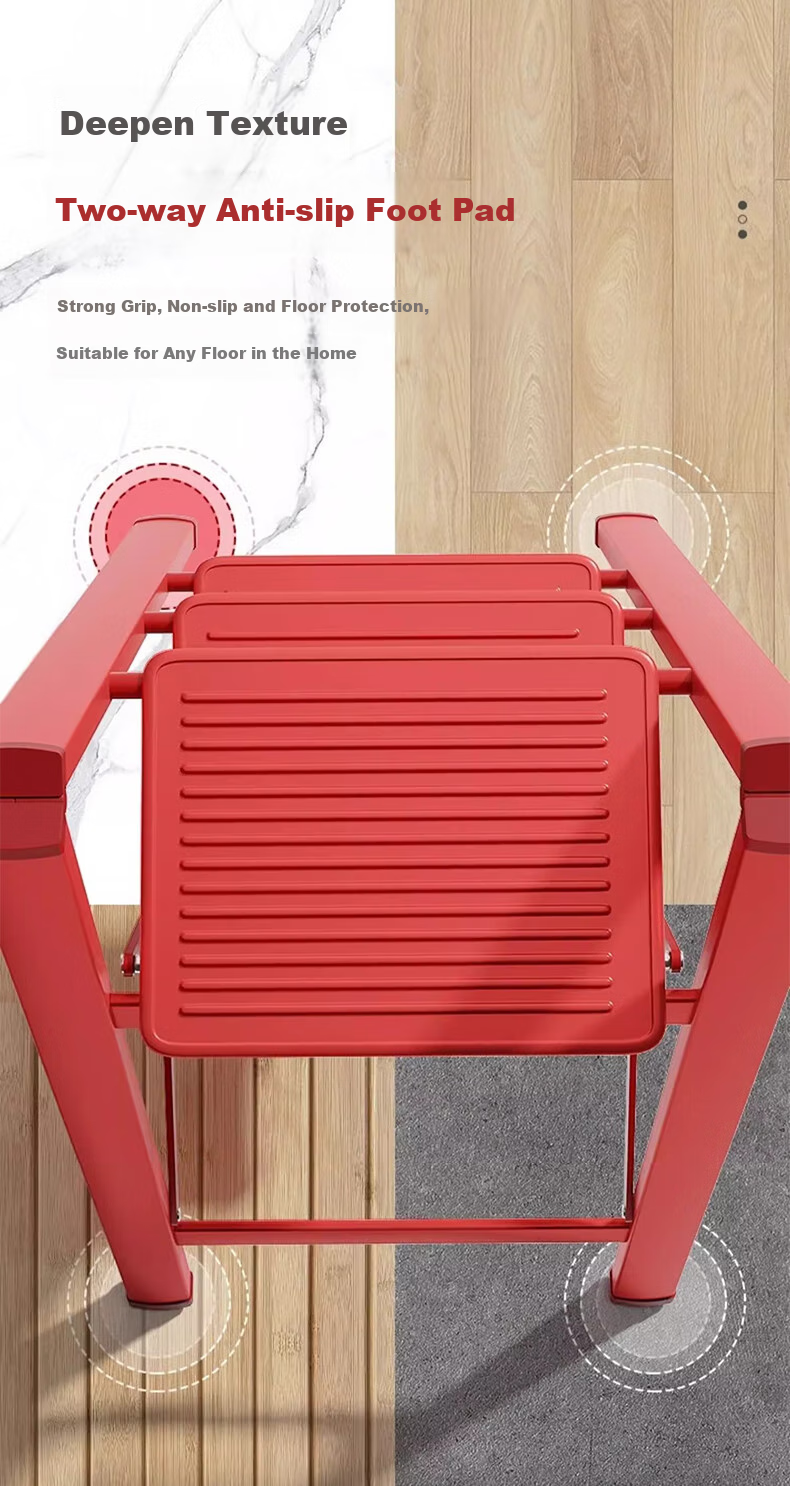 Jiuqiangu Folding Ladder, Household Use, Extendable, High Carbon Steel, A-Frame Ladder, Indoor Multi-Functional Staircase, Lightweight Climbing Step Ladder, 8584 9