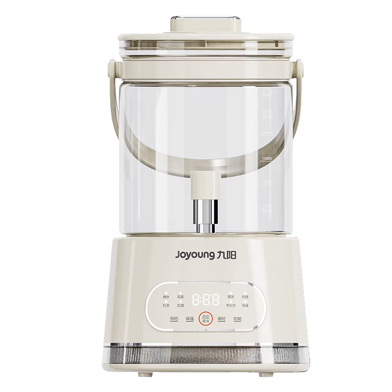 Joyoung 3L Large Capacity Health Pot, Faucet Flower Tea Bucket, Glass Tea Cooker, 316 Food Grade Integrated Stewing and Boiling Constant Temperature Electric Kettle K30D-WY606