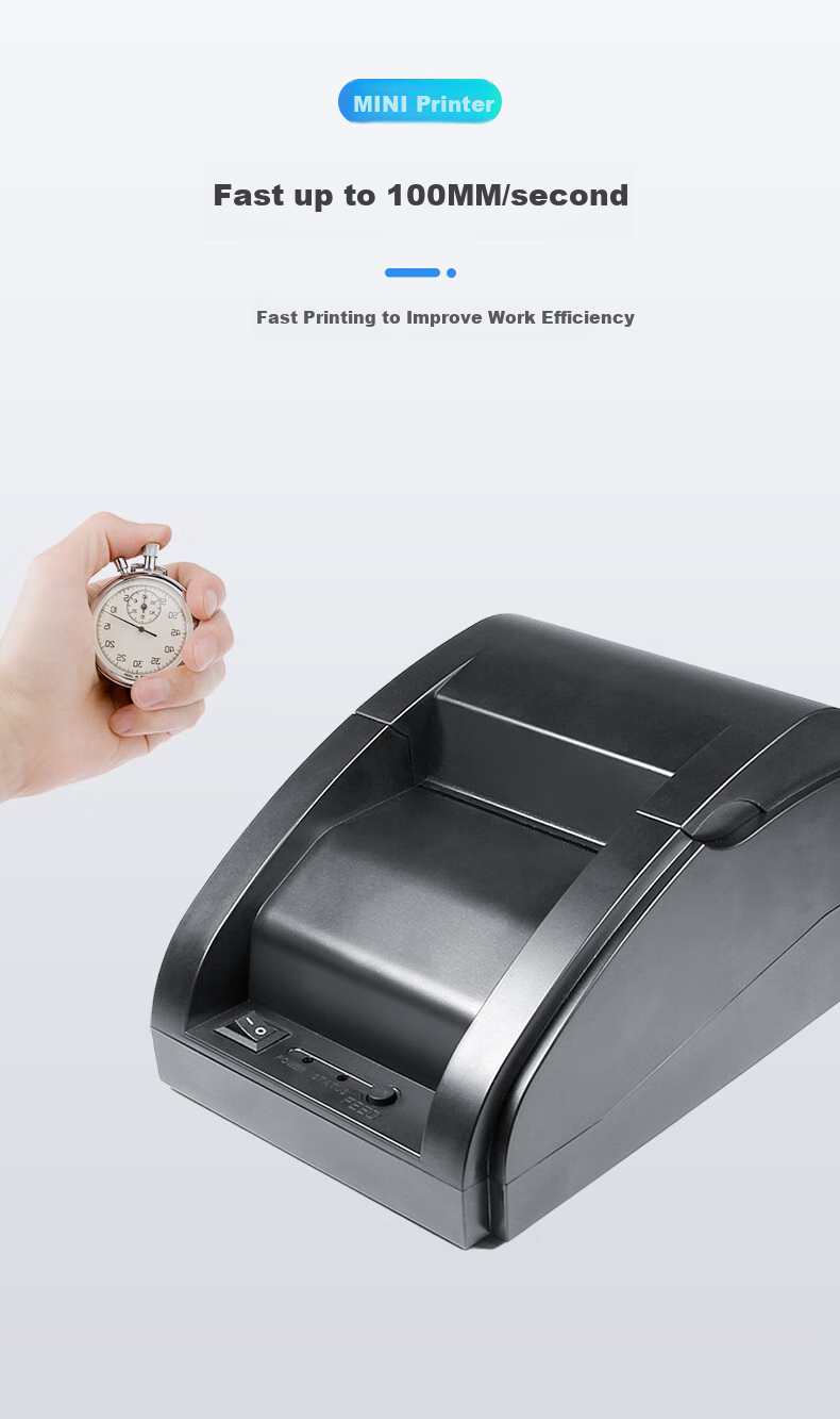 Dongwei Takeout Printer, Automatic Order Acceptance Receipt Printer, Supermarket Cashier, 58mm Meituan Hunger Wireless Bluetooth Thermal Printer with Voice Broadcast 5