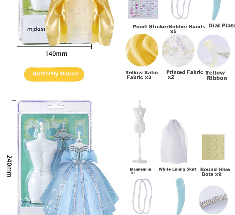 MiDeer Children's Hanfu Handmade DIY Clothing Material Kit, Chinese Style Formal Wear, High-End Customization - Shengshi Nishang Children's Gift 15