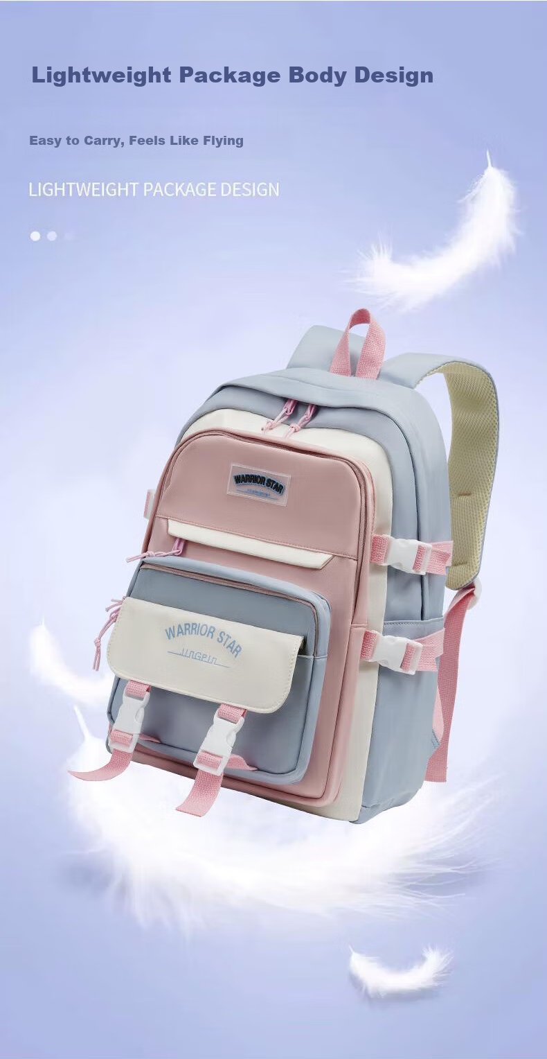 Huili Large Capacity Backpack for Women, Middle School And College Students, High School Students, Niche Elementary School Students in Grades Three to Six, Double Shoulder Bag 5