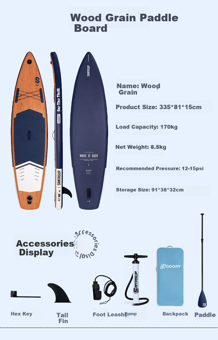 MSEASFREE Paddleboard Surfing Paddleboard Fishing Yoga Stand-Up SUP Lake Blue 2.0 [New] 12