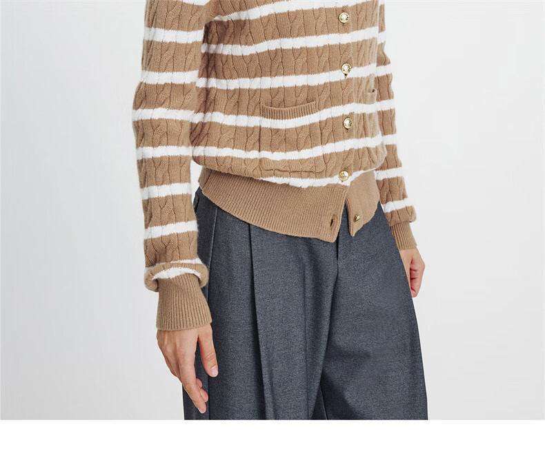 Navikail [Celebrity Style] Italy Small Sailboat Women's 25 New Full Wool Knit Cardigan Jacket 2334095501 29
