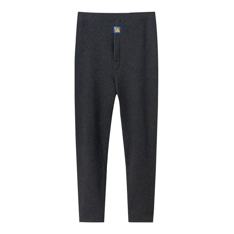 LangSha Men's Thermal Pants Autumn Winter Double-Sided Fleece Thickened Loose Plus Size Cotton Base Layer Pants 2-Pack
