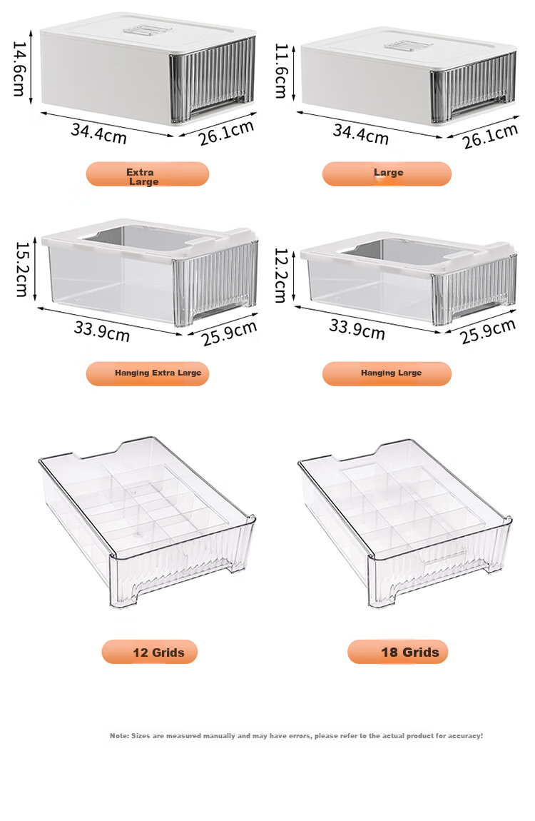 JEKO&JEKO Underwear Storage Box, Drawer-Style Compartment Organizer for Underwear And Socks, Clothes Sorting Box with 12 Slots, White 10