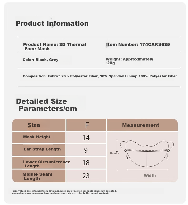 CAMEL 3D Stereoscopic Windproof Mask, Face-Slimming, High Beauty Value, New Autumn And Winter Style, Fleece-Lined for Warmth, Hiking Dust-Proof Face Mask S635 11