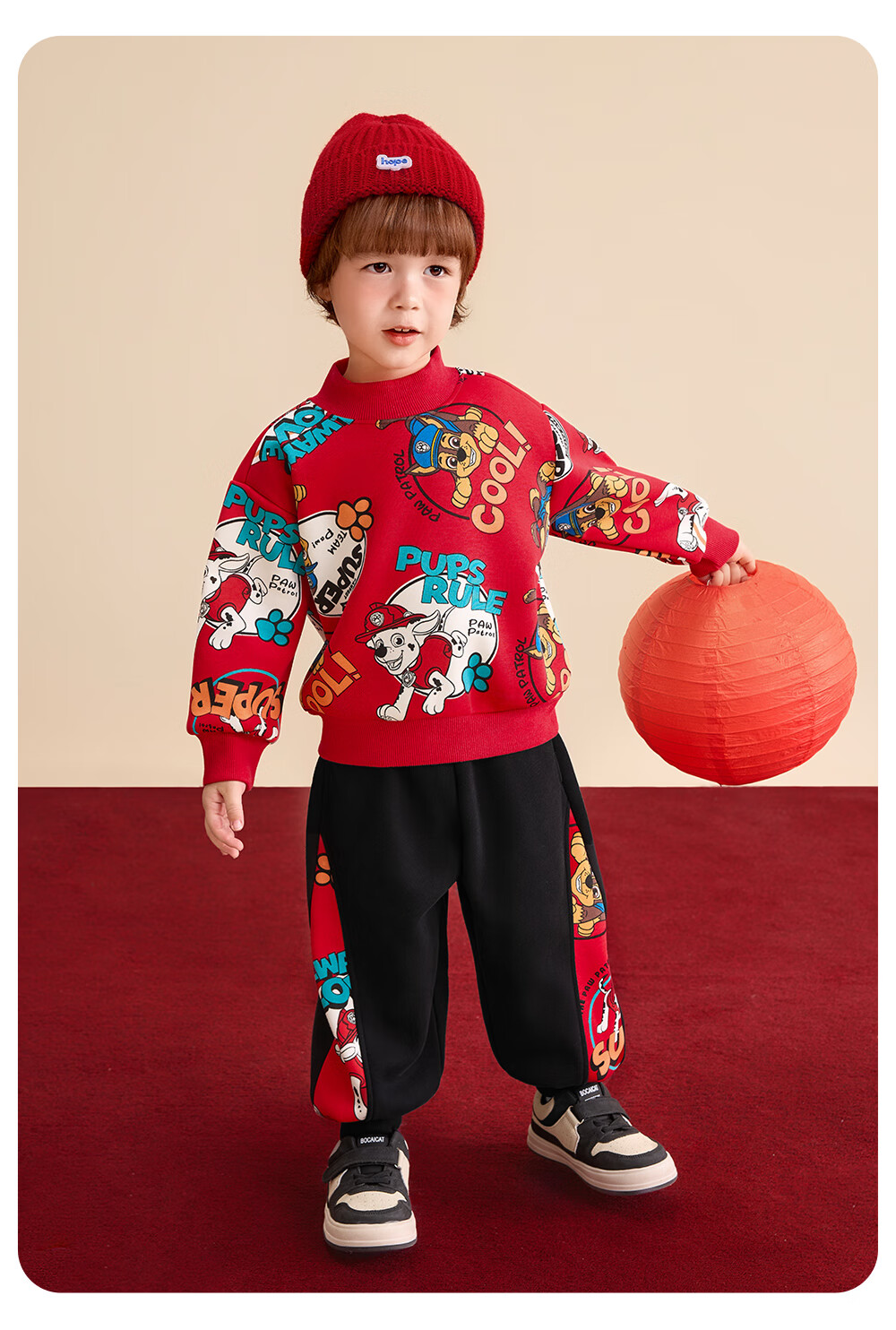 PAW PATROL Kids Fleece Pullover Sweatshirt Autumn Winter Crewneck Red Girls Trendy Hoodie 0343 Size 110 8
