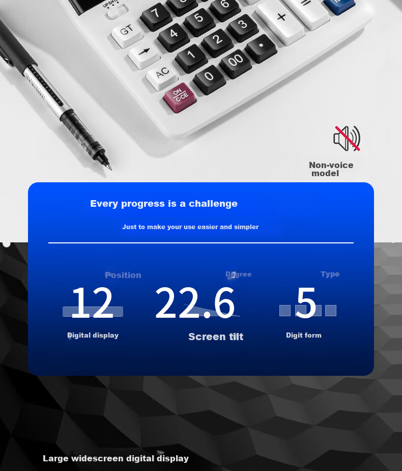 Deli Large Button Financial Calculator for Accounting, 12-Digit Large Screen Display, Dual Power Supply Financial Calculator, Office Supplies, 2136ES White, New And Old Mixed Delivery 3